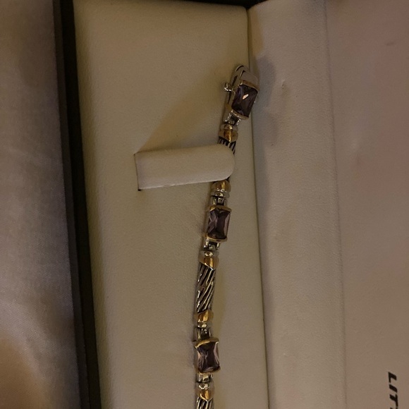 Littman Jewelers Silver, Gold, and Purple Bracelet NWOT in Box - Picture 6 of 10
